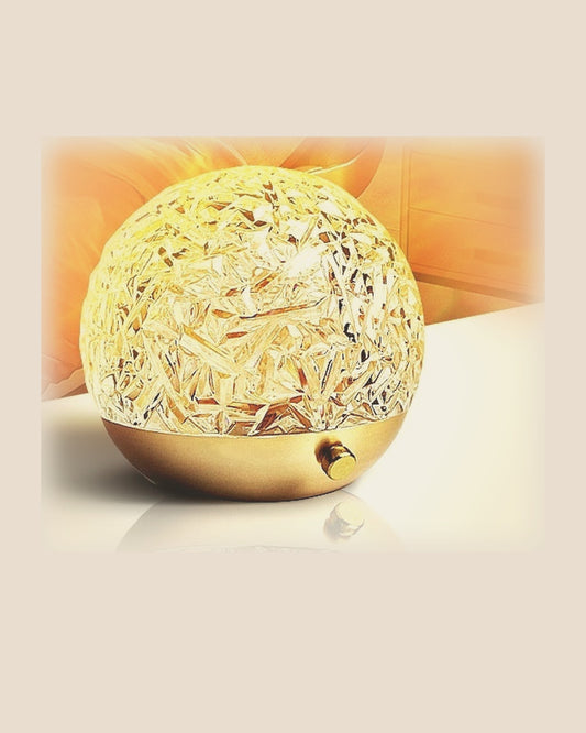 La Marée water ripple lamp sphere on cream